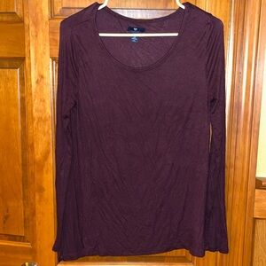 GAP ribbed, scoop neck, long sleeve t - medium
